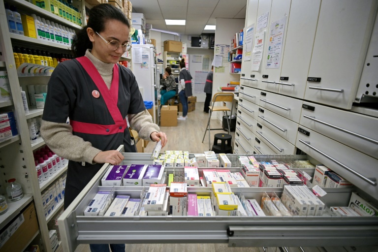 Dans une pharmacie de Colomiers, en Haute-Garonne, le 23 mars 2023