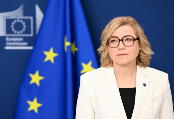 La vice-présidente de la Commission européenne Henna Virkkunen, le 15 avril 2026 à Bruxelles