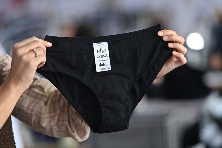 Une culotte menstruelle de la marque Elia, à Sauve, dans le Gard, le 29 septembre 2026