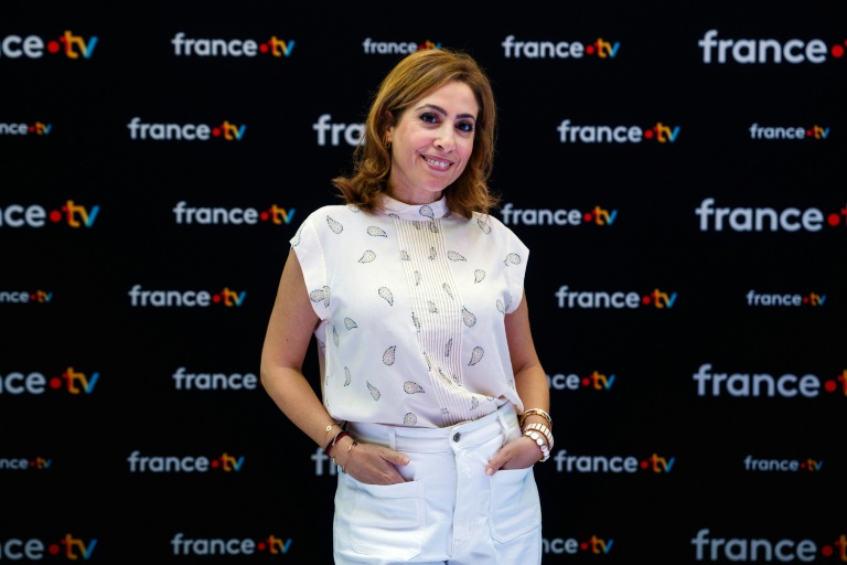 La journaliste Léa Salamé lors de la présentation de la nouvelle saison de France Télévisions à Paris le 8 juillet 2025