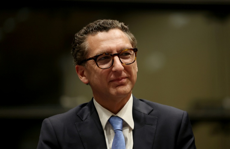 Le président du directoire de Canal+ Maxime Saada le 1er avril 2024 à l'Assemblée nationale à Paris