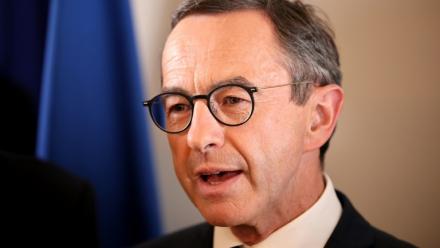 Le ministre de l'Intérieur et nouveau président des Républicains, Bruno Retailleau, le 18 mai 2025 à Paris