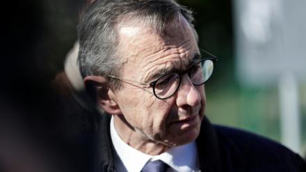 Le candidat LR à la présidentielle Bruno Retailleau à Nanterre le 23 avril 2026