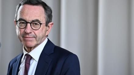 Le président de LR Bruno Retailleau le 5 mars 2026 au Blanc Mesnil, près de Paris