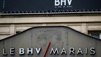 Le logo du BHV Marais, le 3 novembre 2025 à Paris