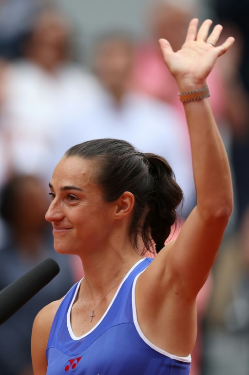Caroline Garcia après sa défaite face à l'Américaine Bernarda Pera pour son dernier Roland-Garros, le 26 mai 2025  