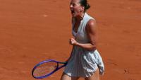L'Ukrainienne Marta Kostyuk victorieuse de l'Espagnole d'origine russe Oksana Selekhmeteva pour son entrée à Roland-Garros, le 24 mai 2026 