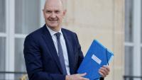 Roland Lescure, alors ministre de l'Industrie, à la sortie de l'Elysée, le 10 octobre 2022 à Paris