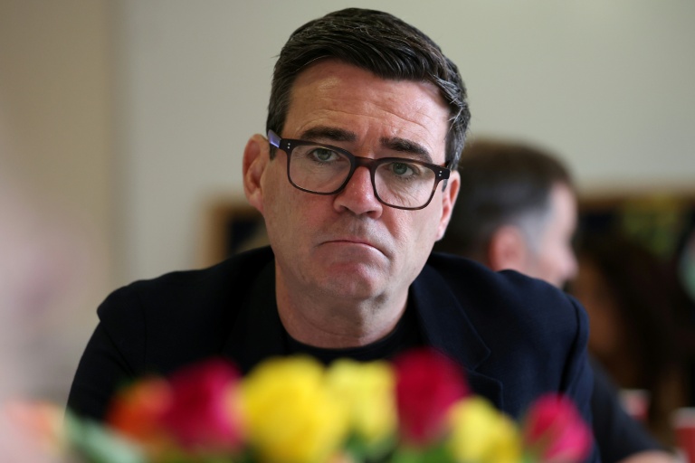 Le Premier ministre britannique Andy Burnham à Bradford, le 20 août 2026 dans le nord de l'Angleterre