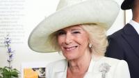 La reine Camilla d'Angleterre, le 18 juin 2026 à Ascot, à l'ouest de Londres