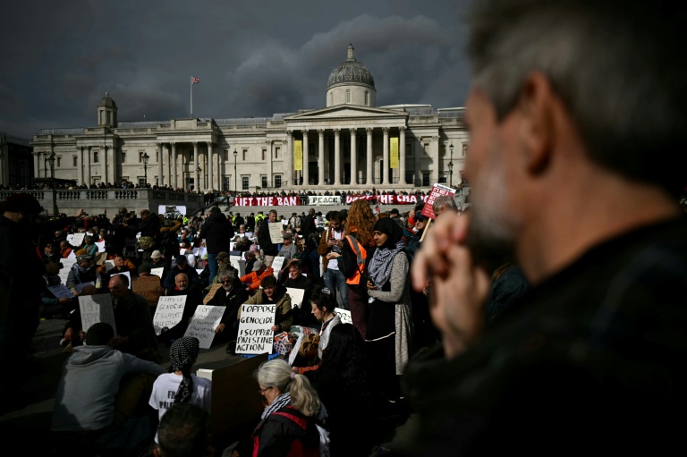 Manifestation en soutien au groupe Palestine Action à Londres, le 4 octobre 2025