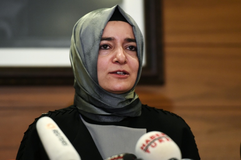 Fatma Betul Sayan Kaya, alors ministre turque de la Famille, à Istanbul, le 12 mars 2017