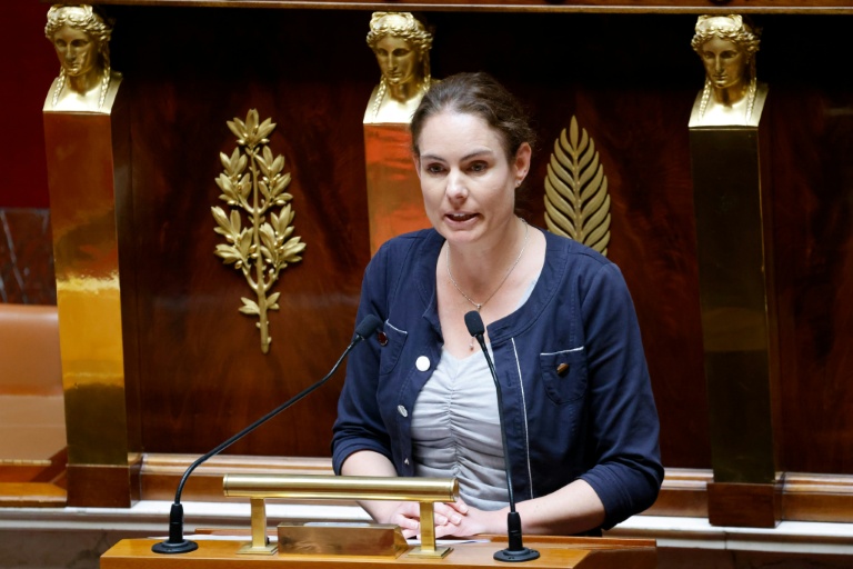 Olga Givernet (Renaissance), le 28 avril 2025 à l'Assemblée nationale à Paris