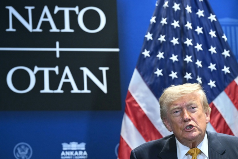 Le président américain Donald Trump au sommet de l'Otan à Ankara, le 8 juillet 2026 en Turquie
