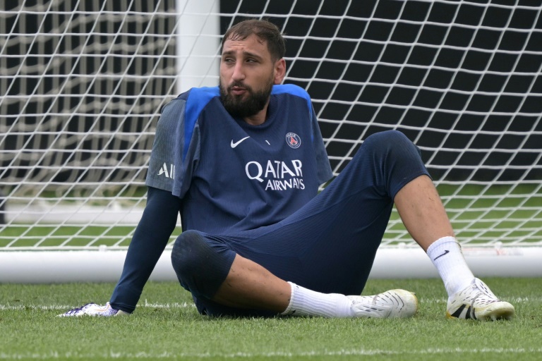 Le gardien italien du PSG Gianluigi Donnarumma lors d'un entraînement pendant le Mondial des clubs aux Etats-Unis, le 11 juillet 2025 à Piscataway (New Jersey)