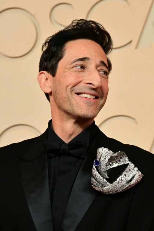 L'acteur américain Adrien Brody lors des Oscars à Los Angeles le 15 mars 2023