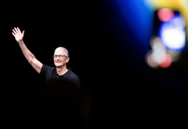 Le PDG d'Apple, Tim Cook, lors d'un événement à l'Apple Park à Cupertino, en Californie, le 9 septembre 2025