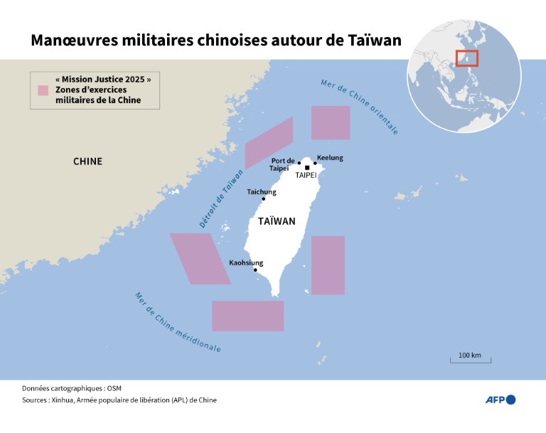 Manœuvres militaires chinoises autour de Taïwan
