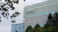 Le logo de Micron sur un bâtiment de l'entreprise à Taoyuan (nord de Taïwan) le 17 septembre 2026
