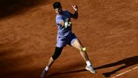 L'Espagnol Carlos Alcaraz lors de la finale du Masters 1000 de Rome remportée face à l'Italien Jannik Sinner le 18 mai 2025