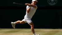 Le Britannique Arthur Féry en quarts de finale de Wimbledon contre l'Italien Flavio Cobolli le 8 juillet 2026 à Londres