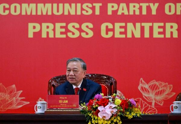 To Lam au 14e congrès du parti communiste vietnamien, le 23 janvier 2026 à Hanoï
