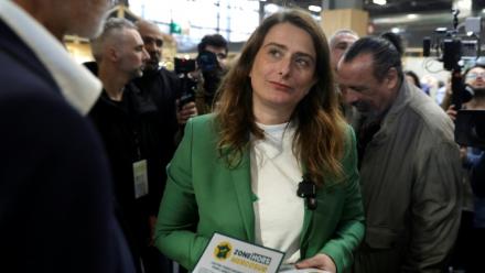 La secrétaire nationale des Ecologistes, Marine Tondelier au Salon de l'agriculture, Porte de Versailles à Paris, le 26 février 2026