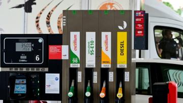 Des pompes à carburant dans une station-service TotalEnergies à Montpellier, le 9 mars 2026