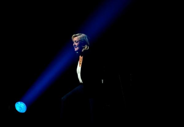La leader du Rassemblement national (RN) Marine Le Pen, à Mâcon le 1er mai 2026.