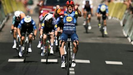 Le Danois Mads Pedersen vainqueur de la 4e étape du Tour de France, le 7 juillet 2026 à Foix