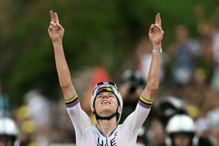 Tadej Pogacar lors de sa victoire dans la 6e étape du Tour de France, le 9 juillet 2026 à Gavarnie-Gèdre
