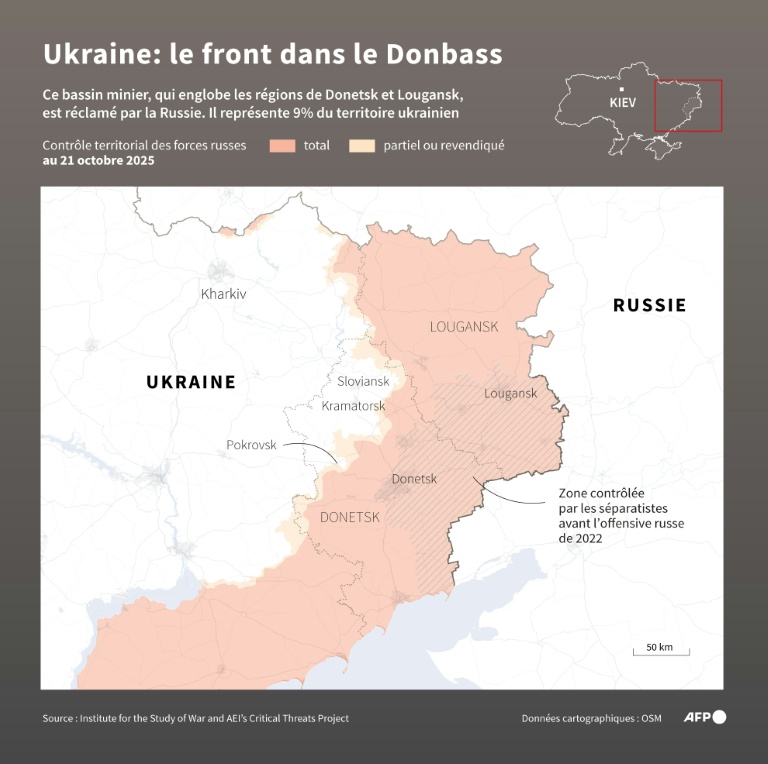 Ukraine: le front dans le Donbass