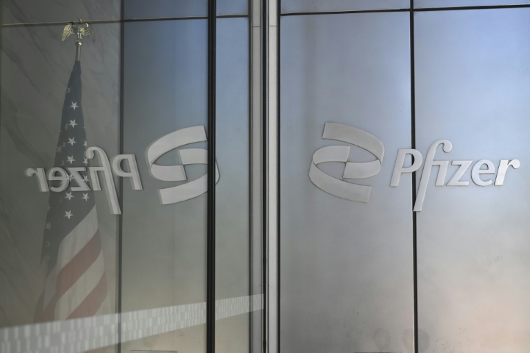Au siège du laboratoire pharmaceutique Pfizer, le 8 août 2025 à New York