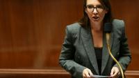 La ministre chargée de l'Egalité femmes-hommes, Aurore Berge, s'exprime lors d'une séance de questions au gouvernement à l'Assemblée nationale, à Paris, le 21 juillet 2026