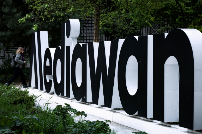L'entrée du groupe audiovisuel français Mediawan à Paris, le 10 avril 2026