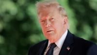 Le président américain Donald Trump arrive au sommet du G7 à Evian, le 15 juin 2026 en Haute-Savoie