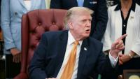 Le président américain Donald Trump dans le Bureau ovale de la Maison Blanche, à Washington, le 3 août 2026