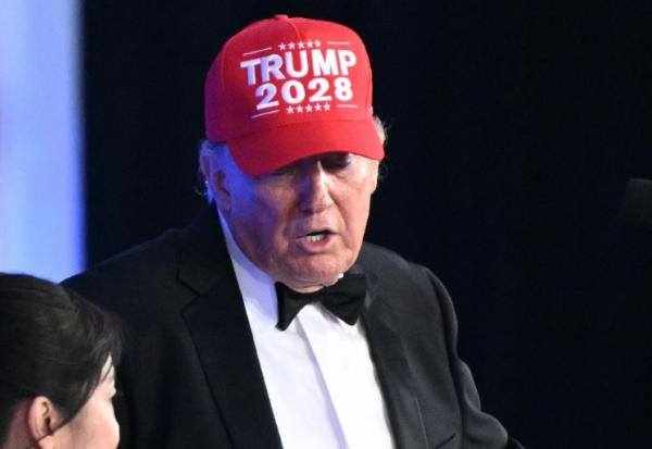 Le président américain Donald Trump pendant le gala de la presse à Washington, le 24 juillet 2026