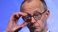 Le chancelier allemand Friedrich Merz lors du sommet de la mer du Nord sur l'énergie, le 26 janvier 2026, à l'hôtel de ville de Hambourg, en Allemagne
