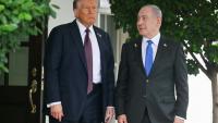 Le président américain Donald Trump accueille le Premier ministre israélien Benjamin Netanyahu à la Maison Blanche à Washington, le 29 septembre 2025
 