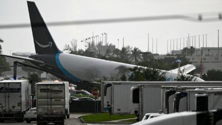 L'avion-cargo d'Amazon sorti de piste, le 6 septembre 2026 à Miami, en Floride