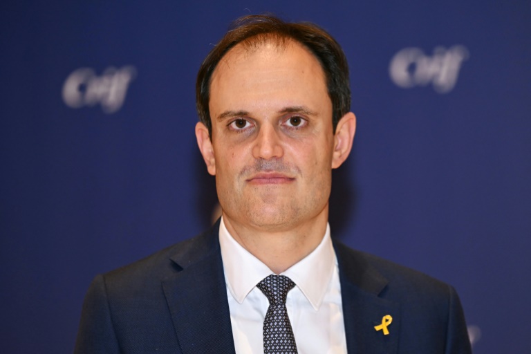 Le président du Conseil représentatif des des institutions juives de France Yonathan Arfi le 3 juillet 2025 lors du dîner annuel du Crif à Paris 