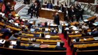 L'Assemblée Nationale pendant un discours du premier ministre François Bayrou, à Paris, le 29 avril 2025