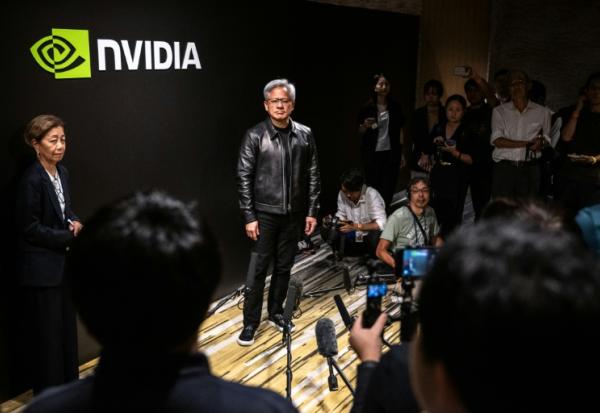 Le patron du groupe américain Nvidia Jensen Huang à Tokyo, le 16 juillet 2026