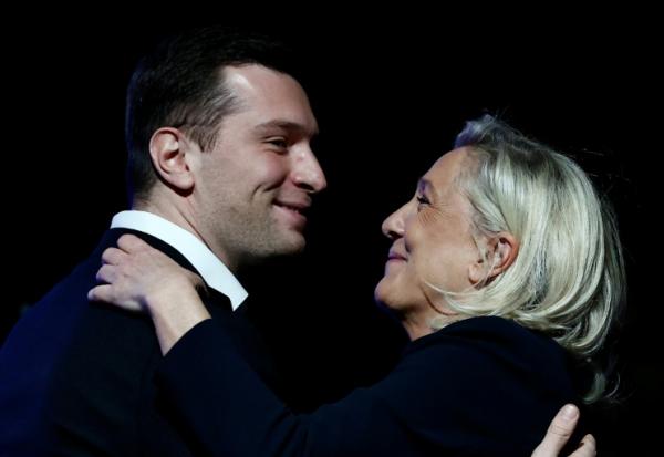 Jordan Bardella et Marine Le Pen à Chalons-en-Champagne, le 18 mars 2026