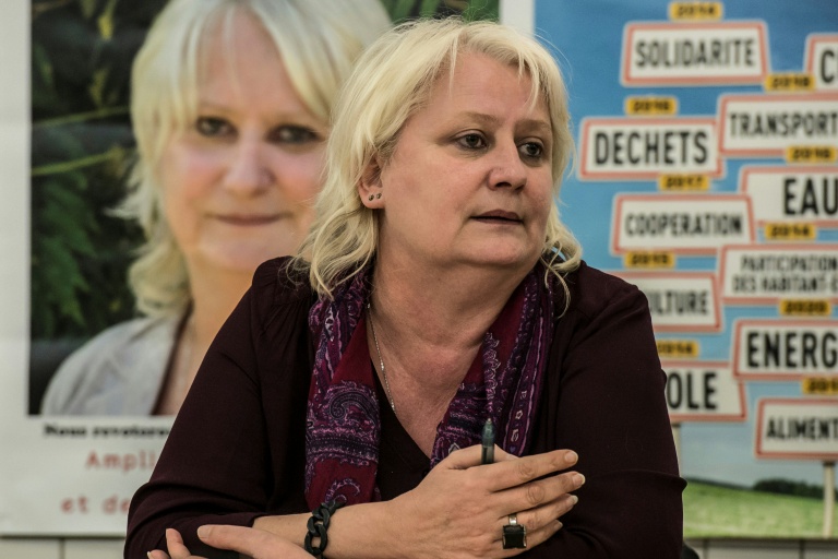 Michèle Picard, l'actuelle maire sortante de Vénissieux, le 9 mars 2015, à Vénissieux, dans le Rhône