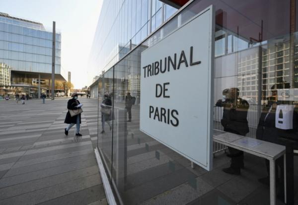 Vue de l'entrée du tribunal de Paris, le 22 mars 2022