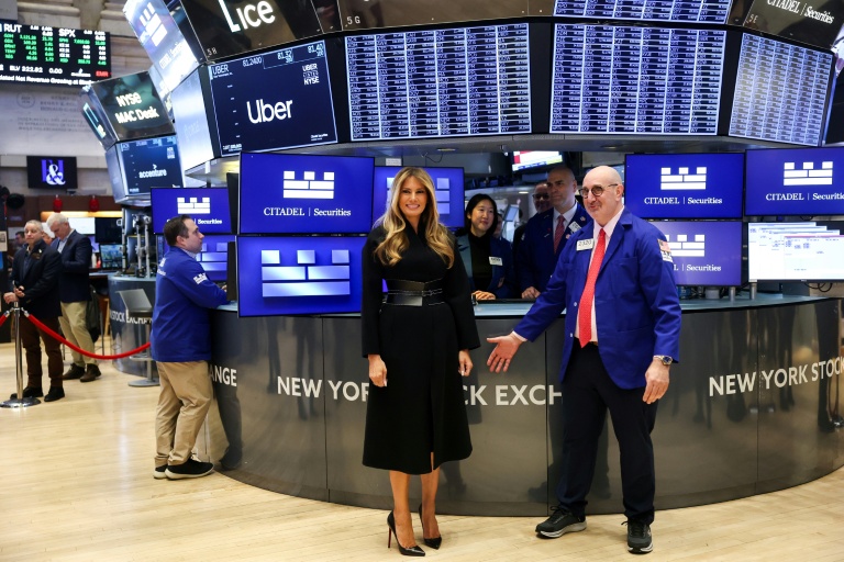 Melania Trump à Bourse de New York, le 28 janvier 2026