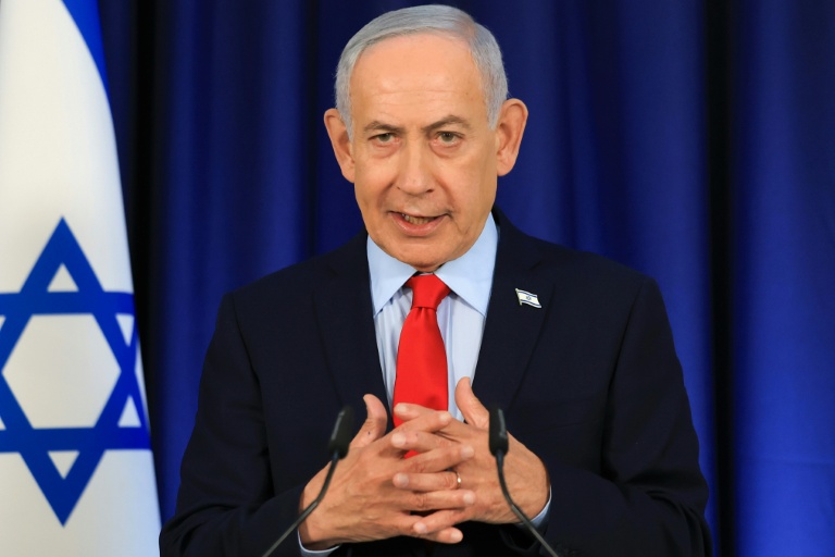Le Premier ministre israélien Benjamin Netanyahu parle durant une conférence de presse le 19 mars 2026 à Jérusalem