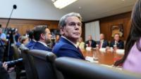 Le secrétaire américain au Trésor Scott Bessent assiste à une réunion à Camp David, dans le Maryland, le 31 juillet 2026